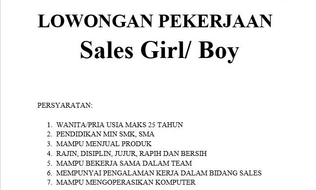 Sales promotion boy